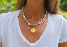 Load image into Gallery viewer, Turquoise and pearl necklace
